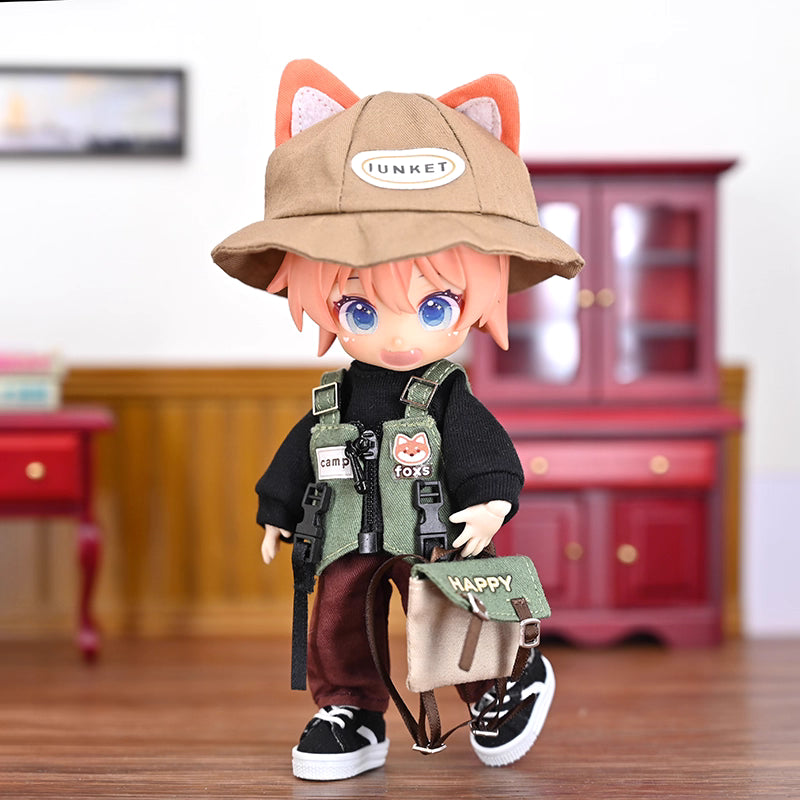 OB11 Doll Clothes | 1/12 BJD Doll Outfits | 5-Piece Doll Camping Sportswear Set