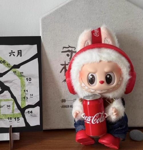 Doll Clothing For 17cm dolls Themed Plush Doll Outfit Denim Overalls + Stylish Headphones  Doll Clothes Set