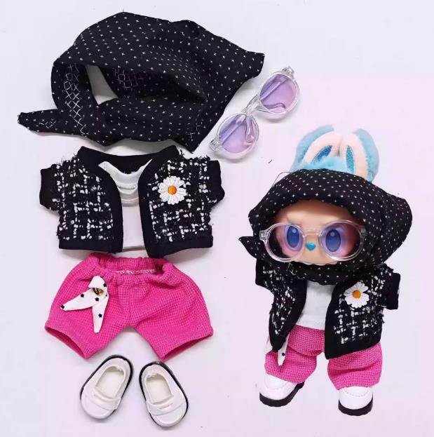 Doll Clothing For 17cm dolls Fashion Outfit 6-Piece Set