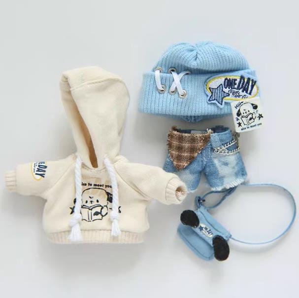 Doll Clothes, 4-Piece Set P9 Body Clothes, 1/12 Scale BJD Sweater Outfits