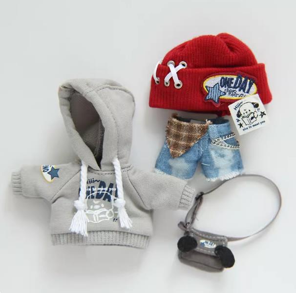 Doll Clothes, 4-Piece Set P9 Body Clothes, 1/12 Scale BJD Sweater Outfits