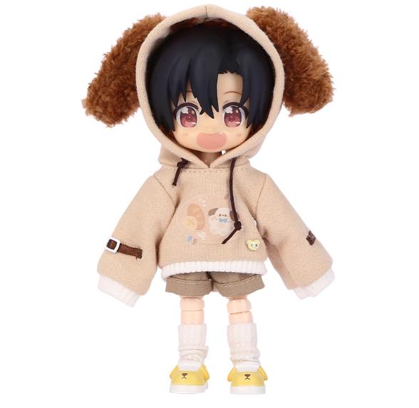 Hooded Puppy Sweatshirt for OB11 Dolls - 15cm Doll Clothes 1/12 BJD Outfit