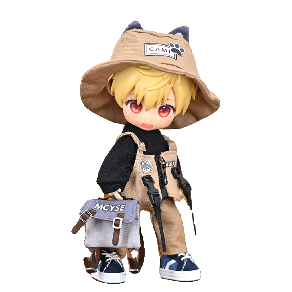 OB11 Doll Clothes | 1/12 BJD Doll Outfits | 5-Piece Doll Camping Sportswear Set