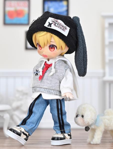 Doll Clothing - Campus Boy 4 - Piece Set, 1/12 BJD Doll Clothes Set