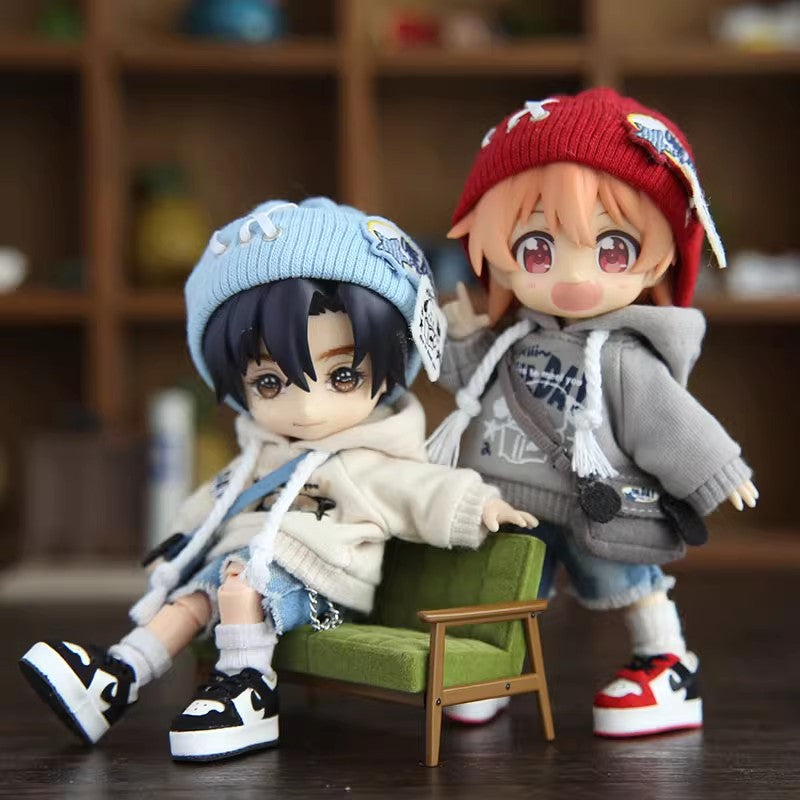 Doll Clothes, 4-Piece Set P9 Body Clothes, 1/12 Scale BJD Sweater Outfits