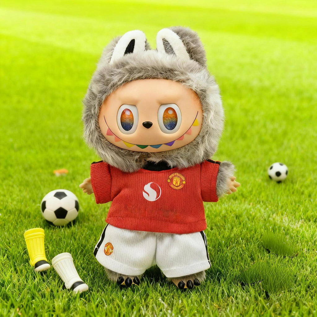 Hot Sale Football Style Doll Outfit Set, Manchester City Jersey & Shorts Two-Piece, Sporty Trendy Doll Clothing