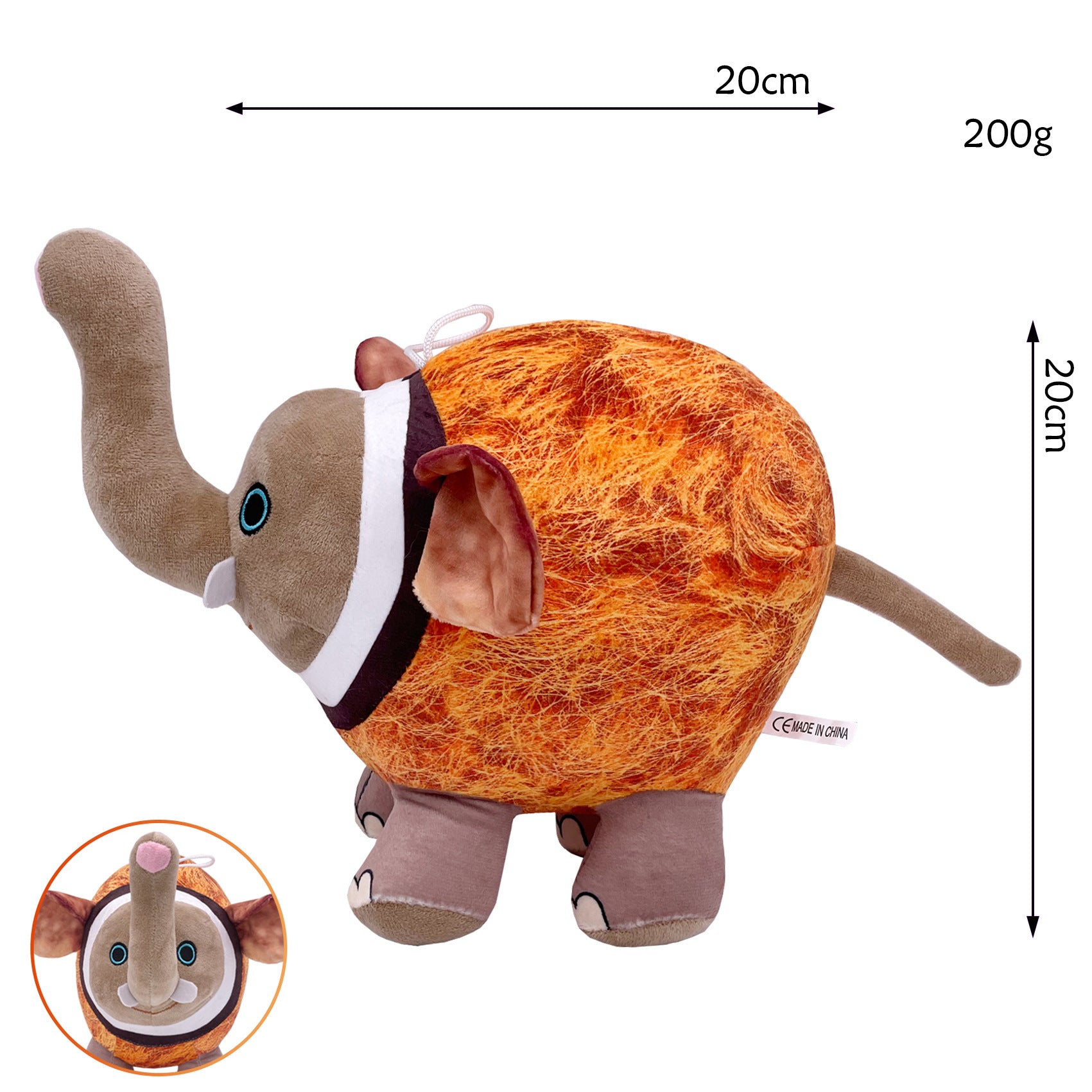 Shan Hai Jing Weirdcore Elephant-Sun Hybrid Plush - Unique Mythical Creature Stuffed Toy, 20cm Fantasy Beast Plushie for Mythology Fans & Collectors