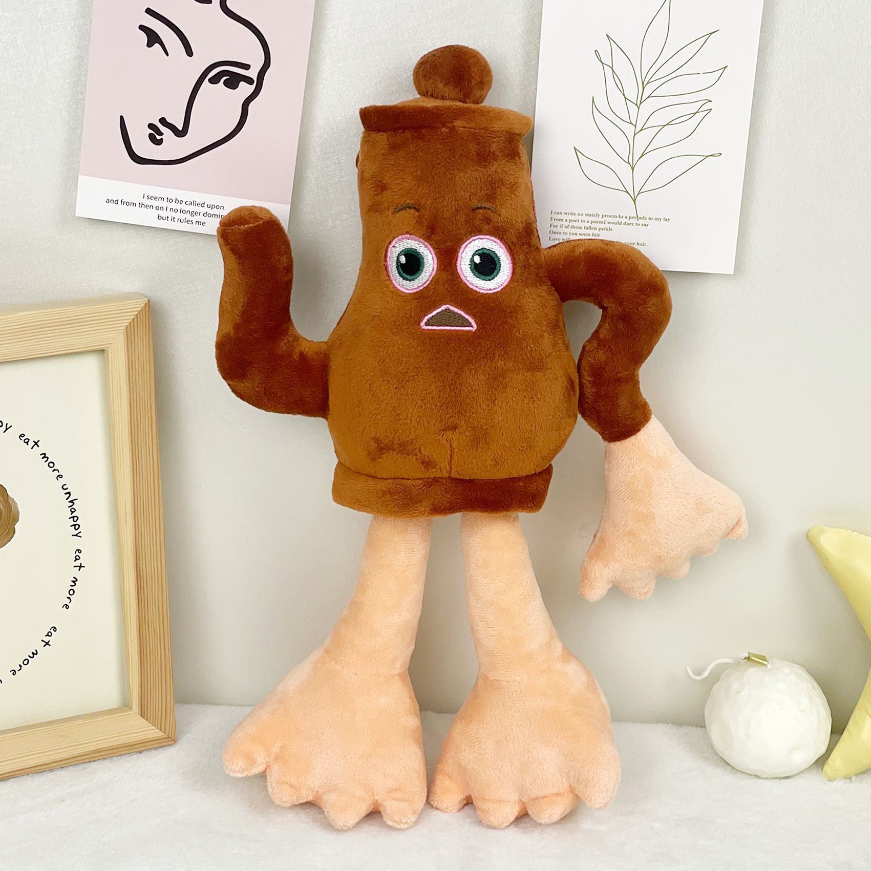 Shan Hai Jing Inspired Teapot Monster Plush Toy - Unique Mythical Stuffed Doll, Weirdcore Plush for Ancient Myth Lovers