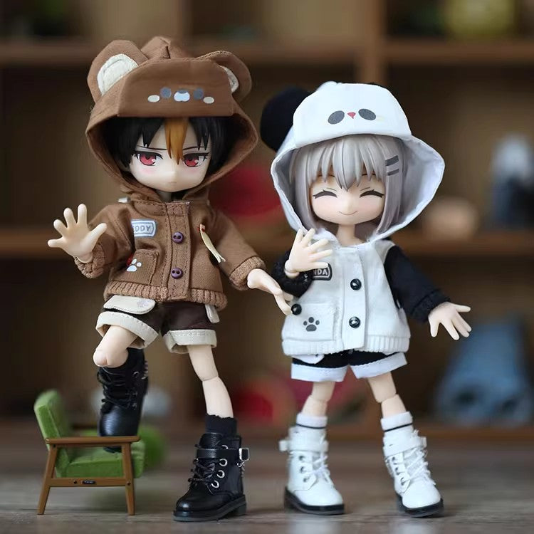 2-Piece Set: Hoodie & Pants for OB11 Dolls - 1/12 BJD Outfit 15cm Doll Clothes