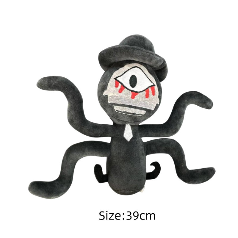 Sprunki Plush - New Incredibox (Rhythm Box) Game Peripheral Black Tentacle-Eye Horror Monster Soft Stuffed Toy