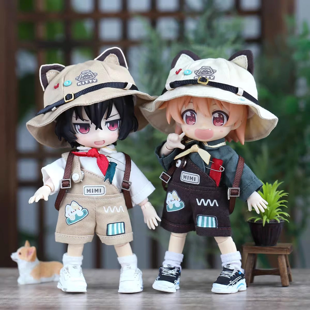 OB11 Doll Clothes - 5-Piece Holiday Travel Set, Casual Backpack Set, 1/12 BJD Doll Outfits