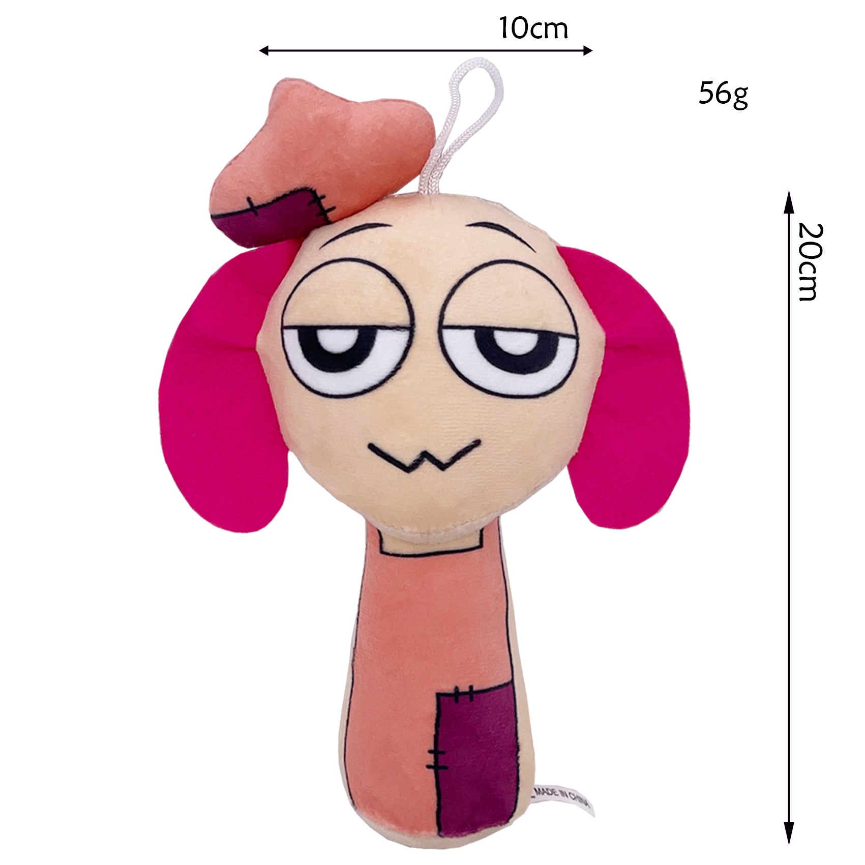 Sprunki Plush Doll - New Arrival Rhythm Box Game Merch, Pink-Eared Patchwork Monster Soft Plush Toy