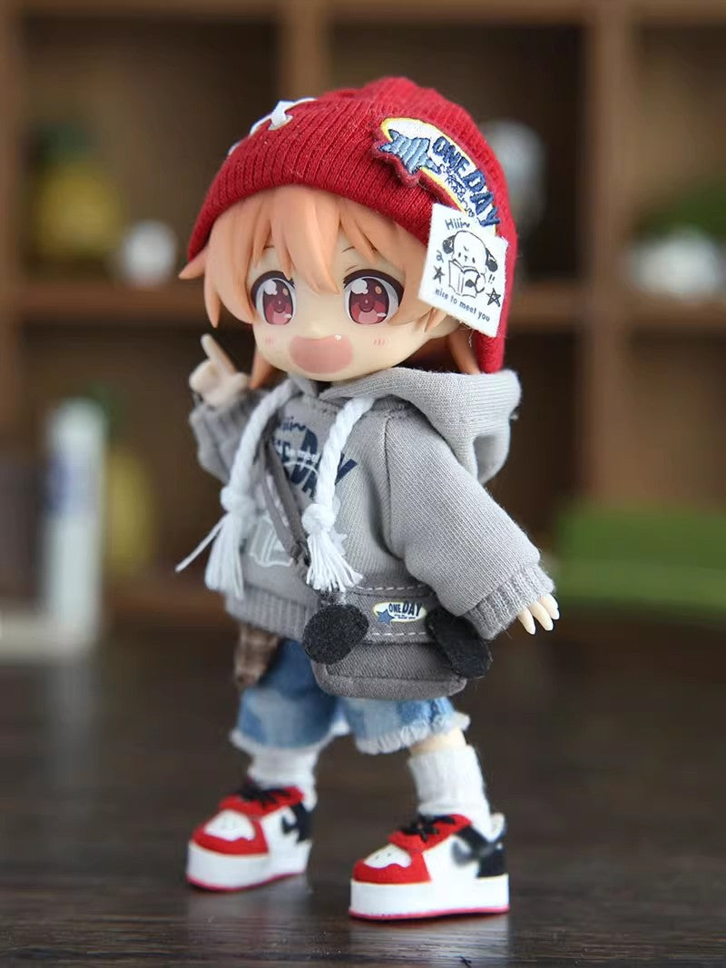 Doll Clothes, 4-Piece Set P9 Body Clothes, 1/12 Scale BJD Sweater Outfits