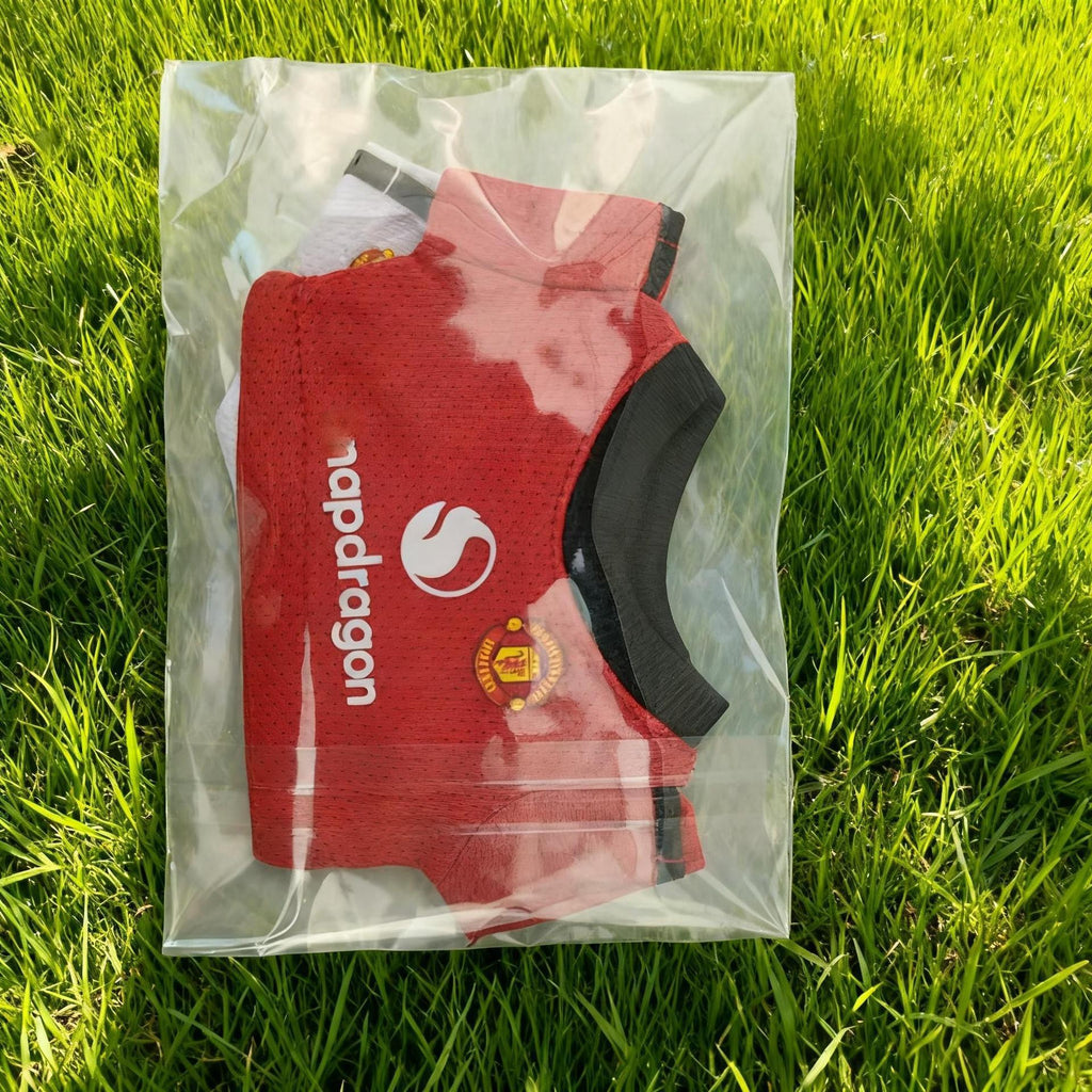 Hot Sale Football Style Doll Outfit Set, Manchester City Jersey & Shorts Two-Piece, Sporty Trendy Doll Clothing