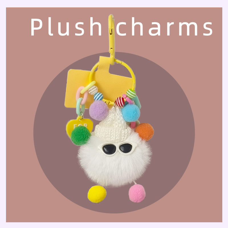 Multi-Color Elf Plush Charm, Cute Creative Pom-Pom Doll, Phone Strap Bag Decoration Keychain