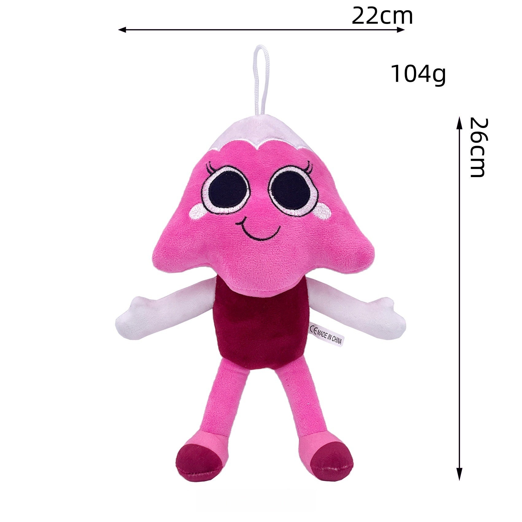 Dandy’s World New Arrival Plush Doll - 26cm Pink Mushroom Weirdcore Cute Stuffed Toy, Perfect for Collection & Decoration