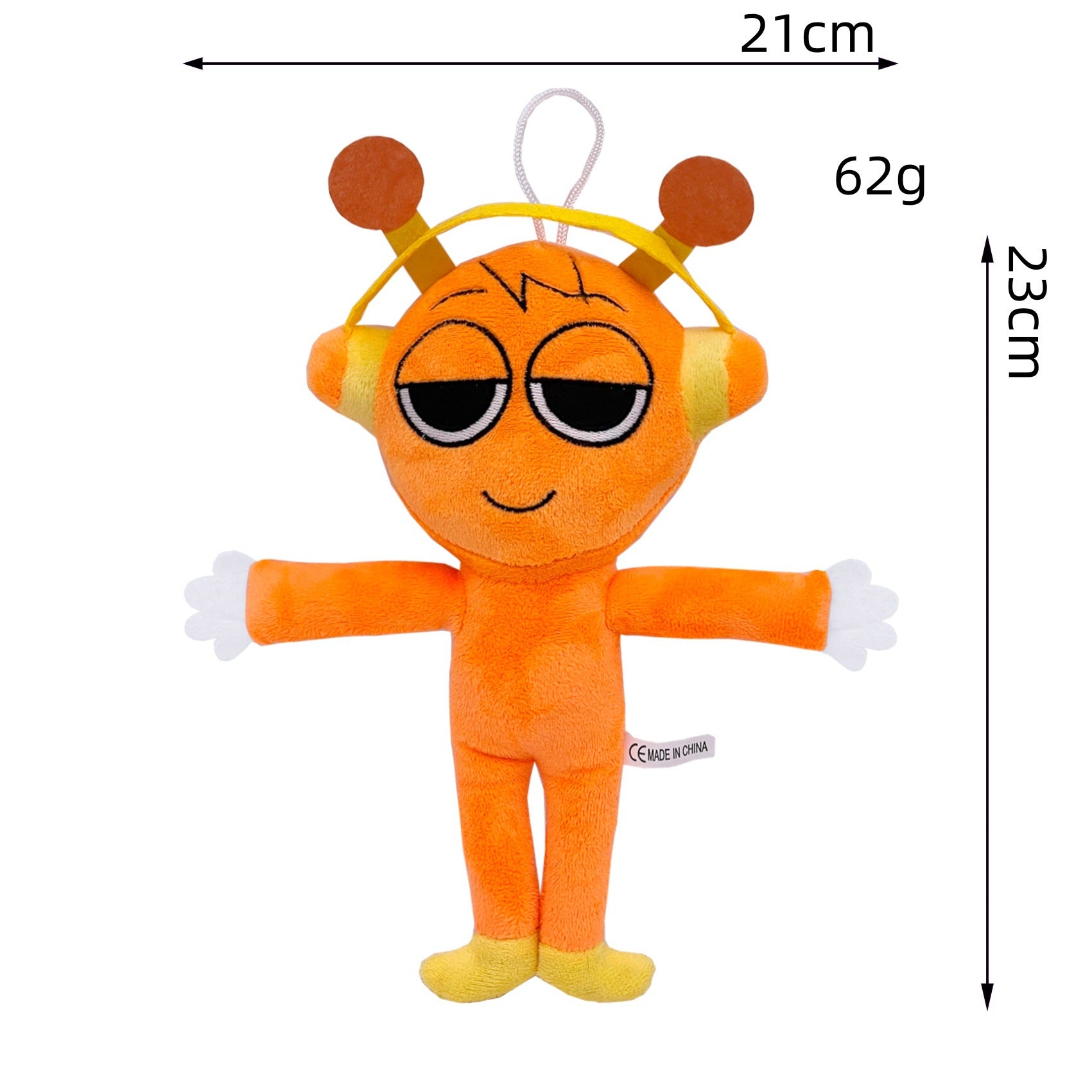 Sprunki Plush Doll - New Arrival Rhythm Box Game Merch, Orange Headphone Monster Soft Plush Toy