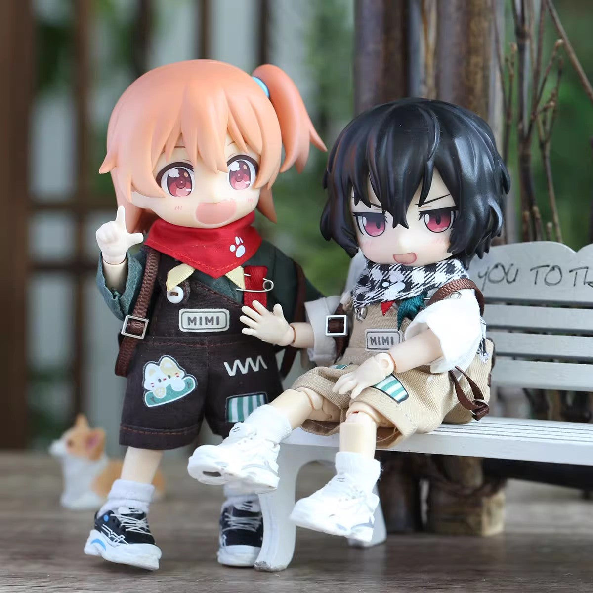 OB11 Doll Clothes - 5-Piece Holiday Travel Set, Casual Backpack Set, 1/12 BJD Doll Outfits