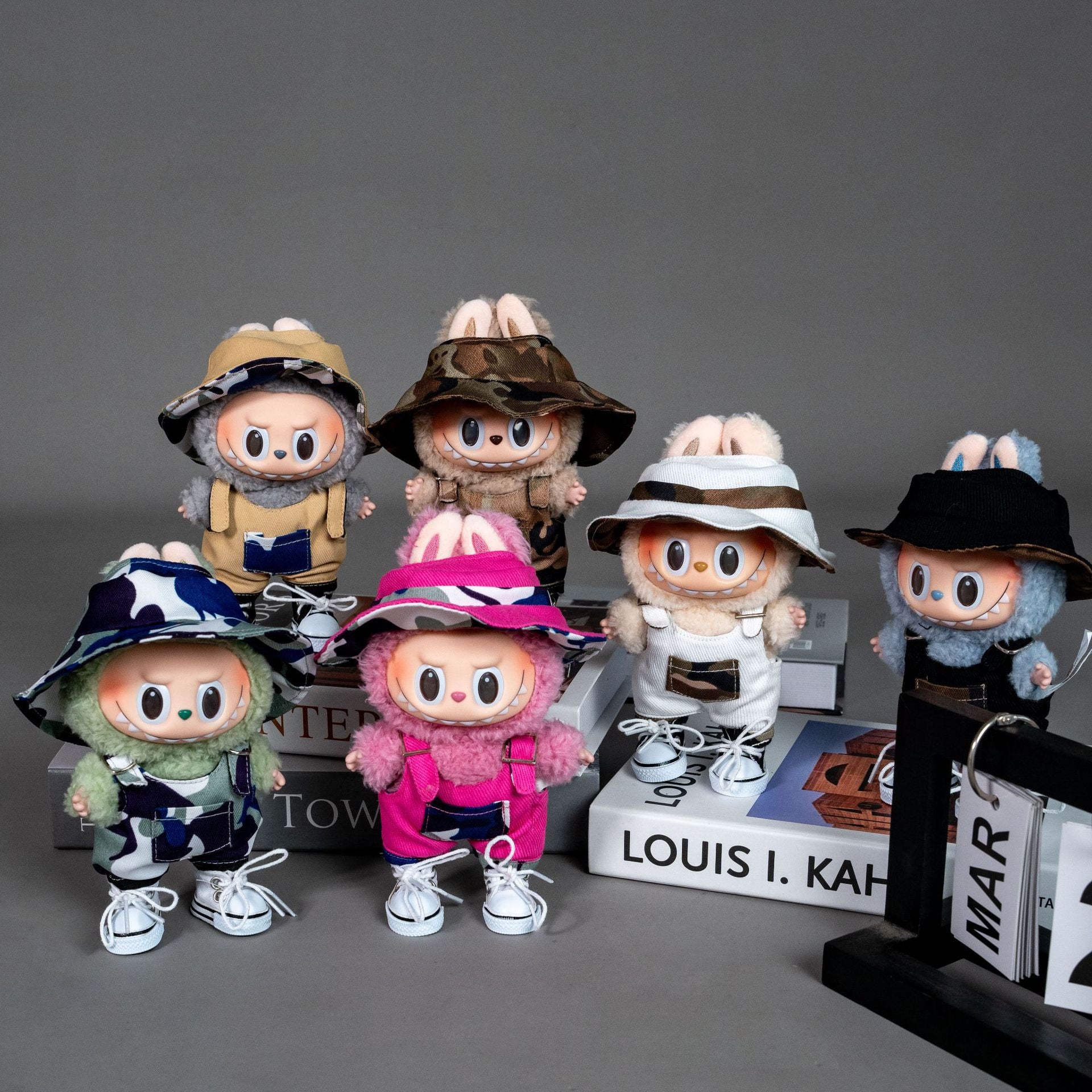 Such Adorable Doll Clothes For 17cm dolls Doll Fashion Multi-Color Camo Denim Set