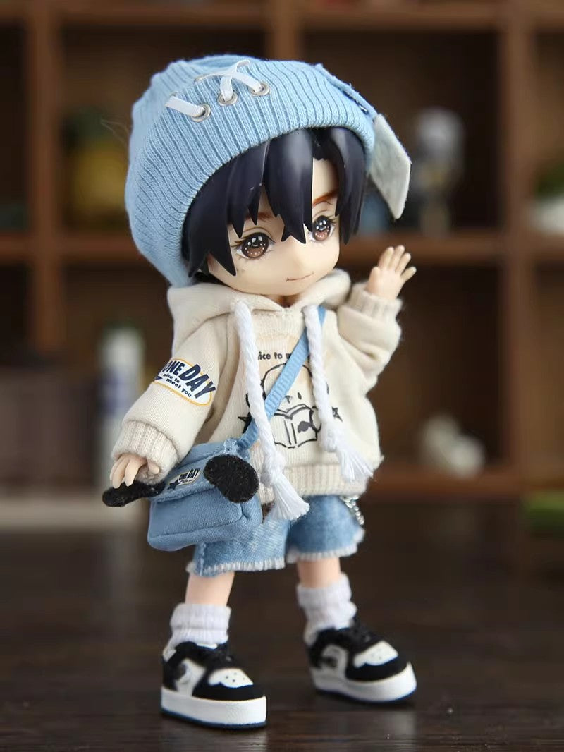 Doll Clothes, 4-Piece Set P9 Body Clothes, 1/12 Scale BJD Sweater Outfits