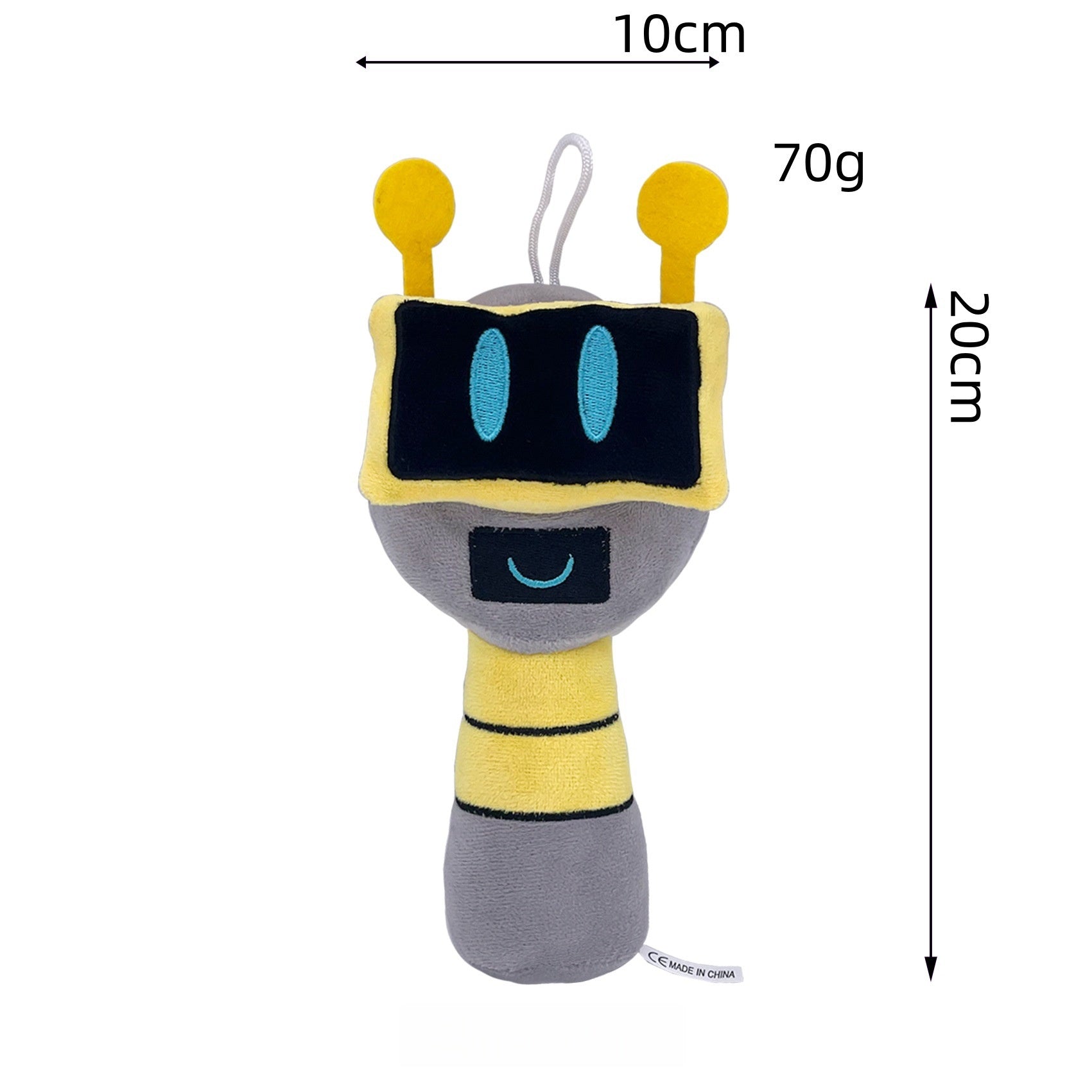 Sprunki Plush - New Incredibox (Rhythm Box) Game Peripheral Gray-Yellow Robot Monster Soft Stuffed Toy