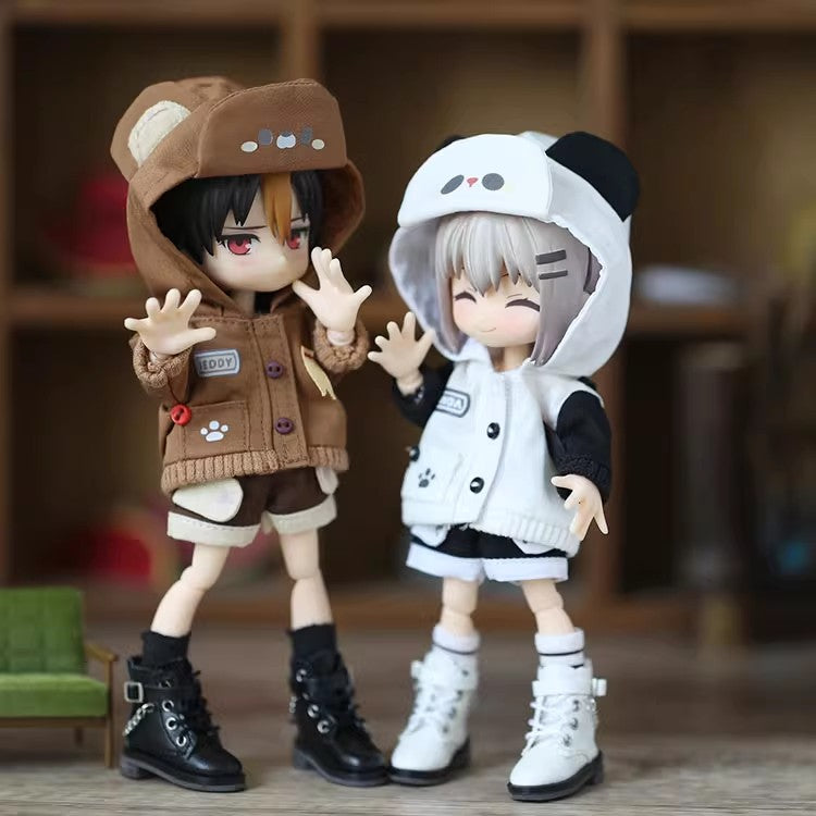 2-Piece Set: Hoodie & Pants for OB11 Dolls - 1/12 BJD Outfit 15cm Doll Clothes