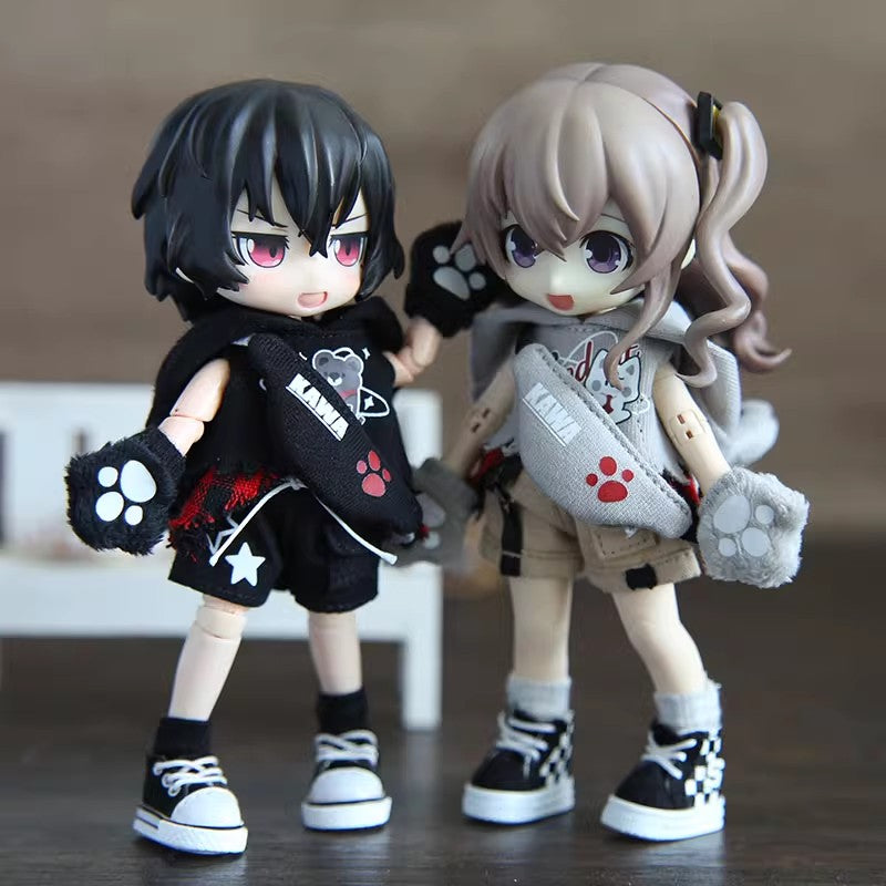 OB11 Doll Clothes | 1/12 BJD Doll Clothing | American-Style Little Wolf 4-Piece Doll Set | Doll Outfits