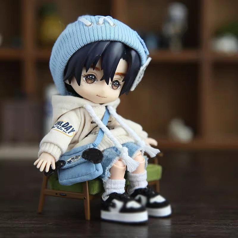 Doll Clothes, 4-Piece Set P9 Body Clothes, 1/12 Scale BJD Sweater Outfits