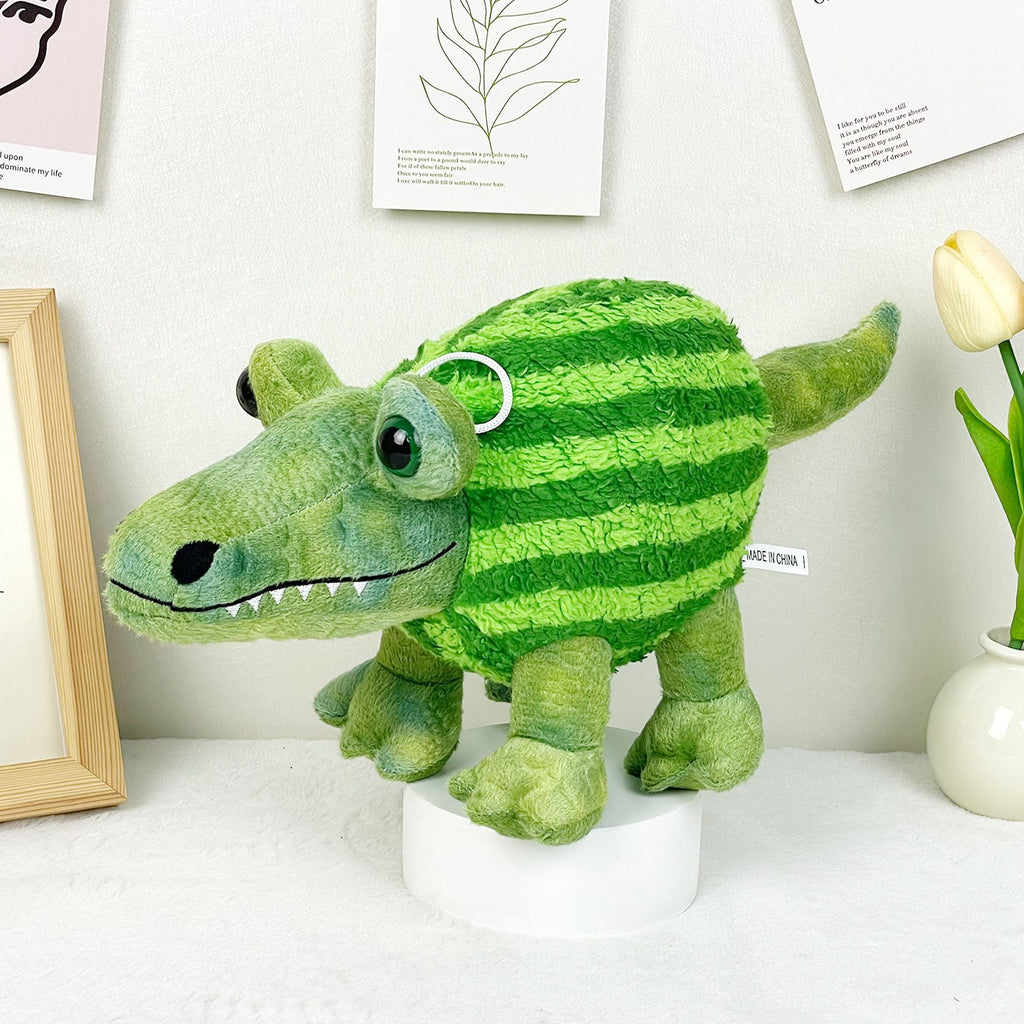 Shan Hai Jing Weirdcore Croc-Watermelon Plush - Unique Mythical Creature Stuffed Toy, 18cm Fantasy Beast Plushie Kids & Mythology Aficionados