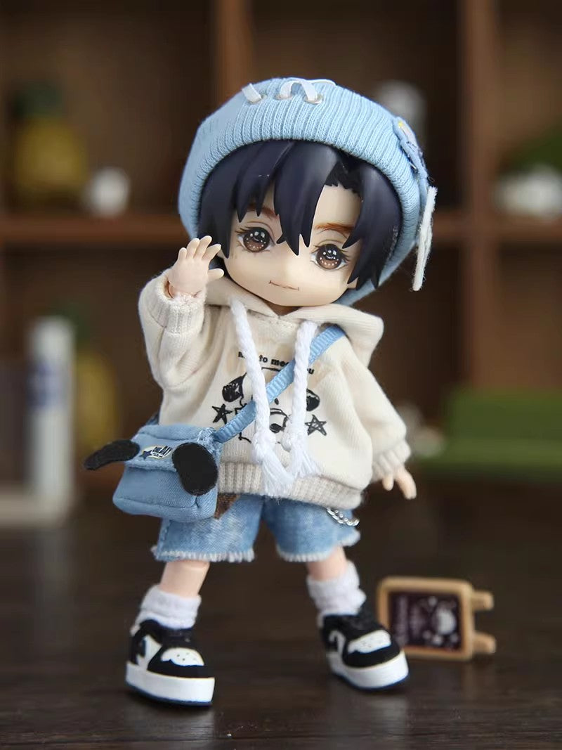 Doll Clothes, 4-Piece Set P9 Body Clothes, 1/12 Scale BJD Sweater Outfits