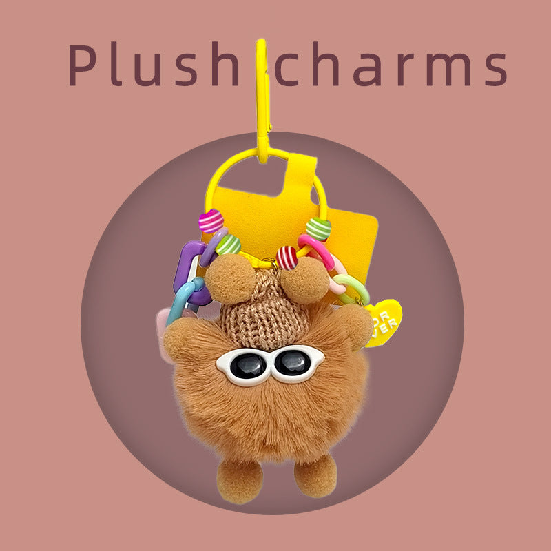 Multi-Color Elf Plush Charm, Cute Creative Pom-Pom Doll, Phone Strap Bag Decoration Keychain