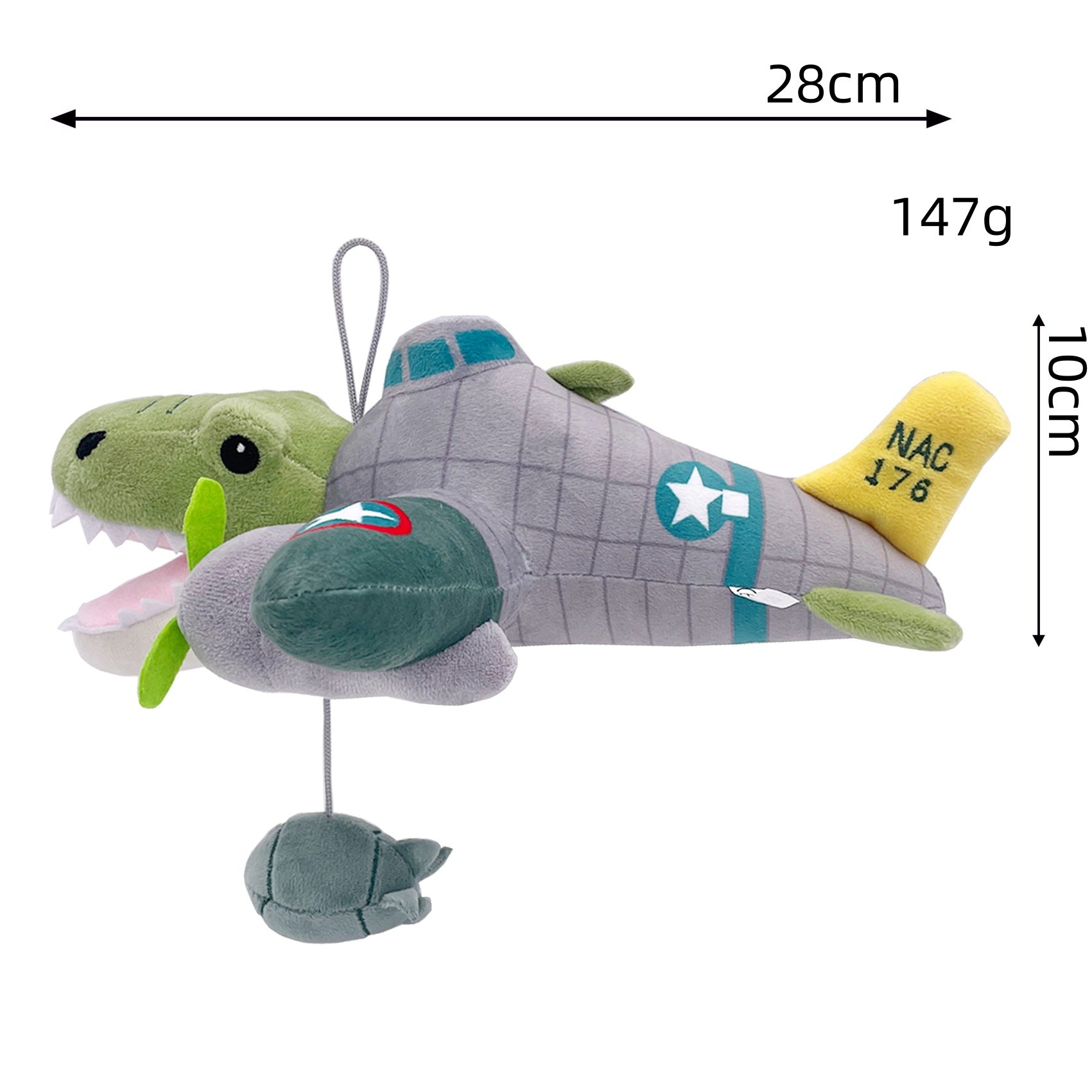 Shan Hai Jing Weirdcore Dino-Plane Hybrid Plush - Unique Mythical Creature Stuffed Toy, 28cm Fantasy Beast Plushie for Mythology Fans & Collectors