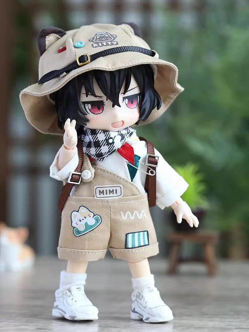 OB11 Doll Clothes - 5-Piece Holiday Travel Set, Casual Backpack Set, 1/12 BJD Doll Outfits