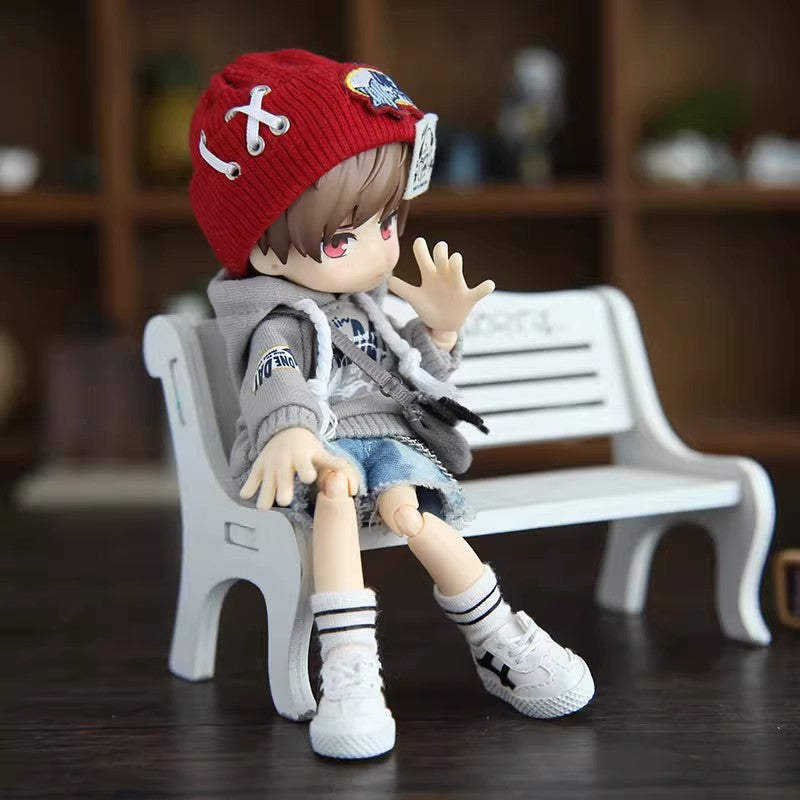 Doll Clothes, 4-Piece Set P9 Body Clothes, 1/12 Scale BJD Sweater Outfits