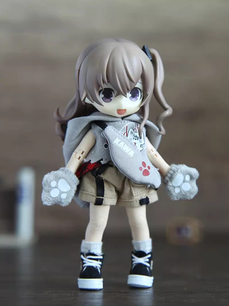 OB11 Doll Clothes | 1/12 BJD Doll Clothing | American-Style Little Wolf 4-Piece Doll Set | Doll Outfits