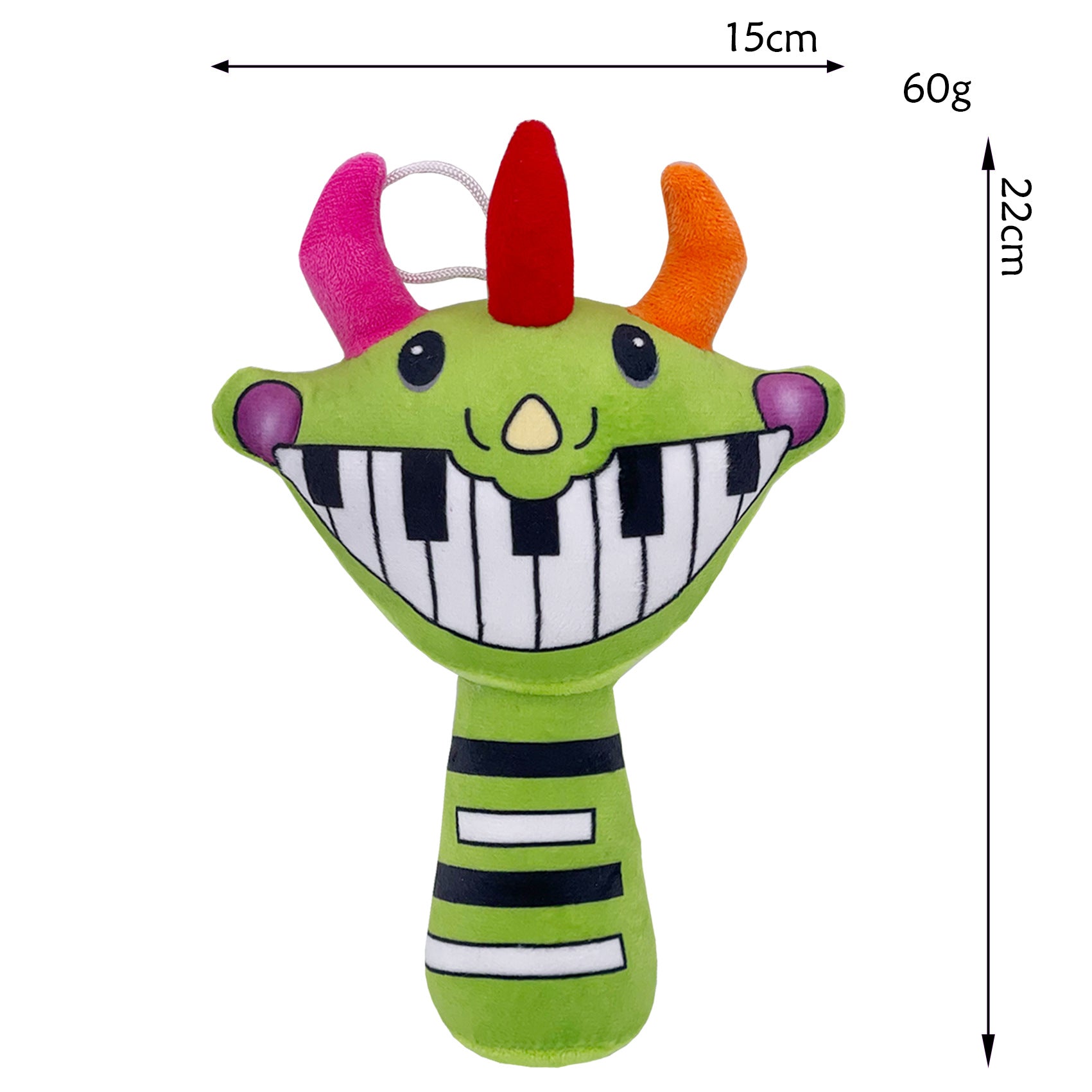 Sprunki Plush Doll - New Arrival Rhythm Box Game Merch, Green Piano Teeth Monster Soft Plush Toy