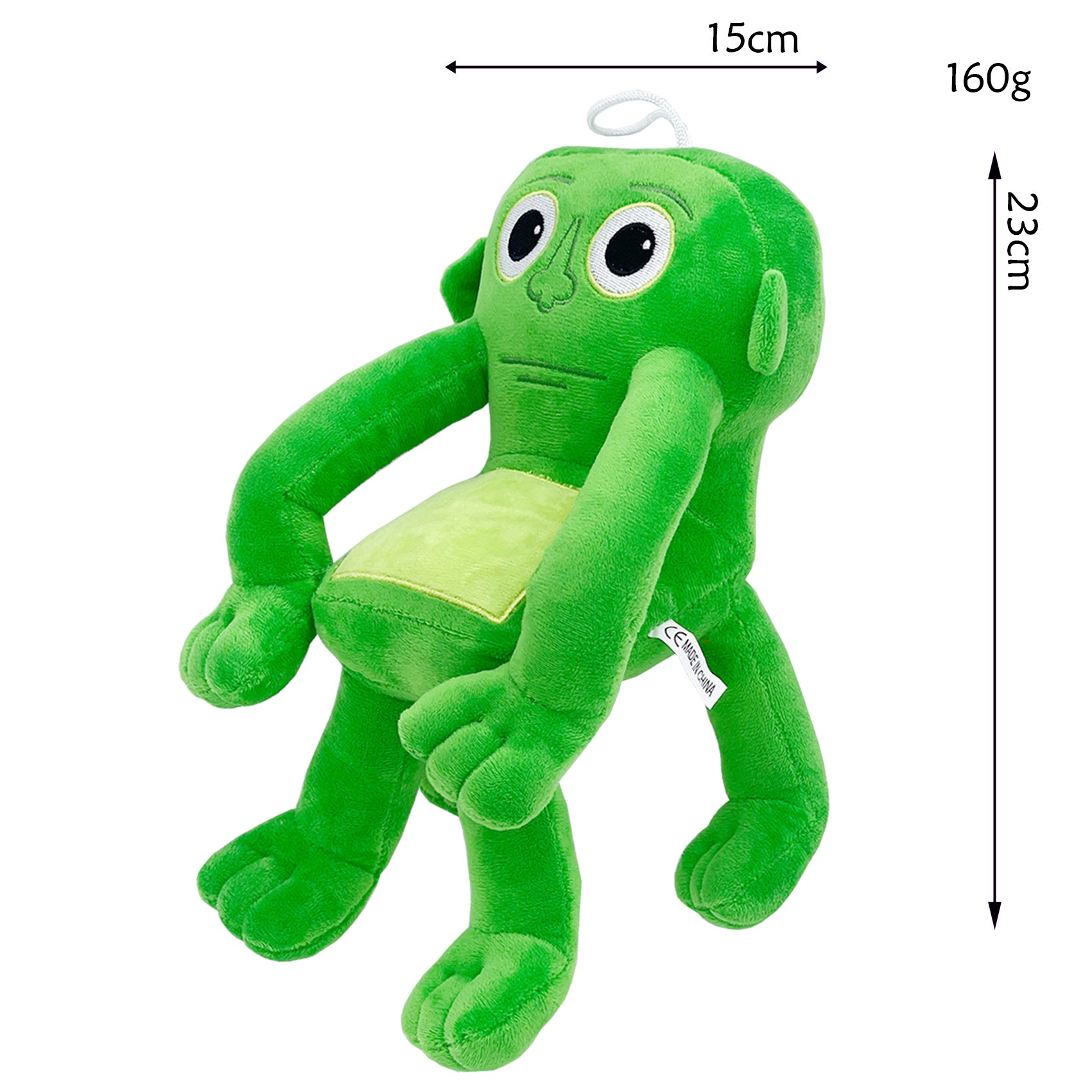 Meme-Inspired Green Alien Plush - 15cm×23cm Weirdcore Stuffed Animal, Unique Gift for Internet Culture Enthusiasts