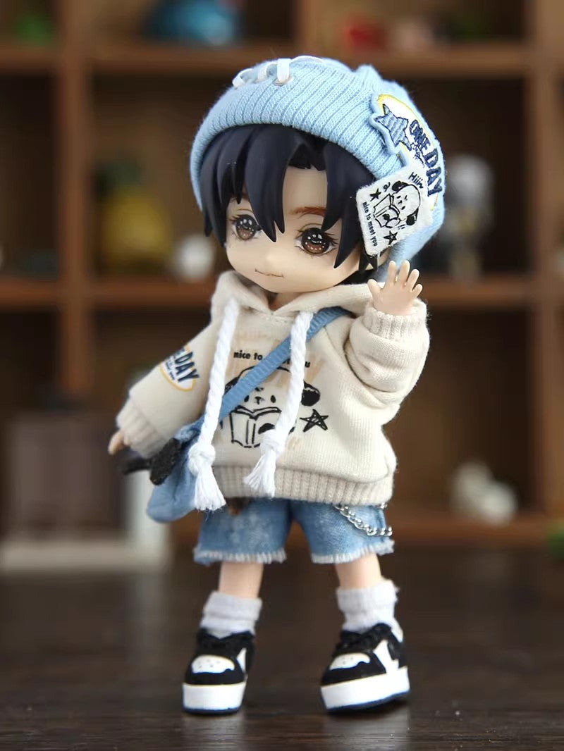 Doll Clothes, 4-Piece Set P9 Body Clothes, 1/12 Scale BJD Sweater Outfits