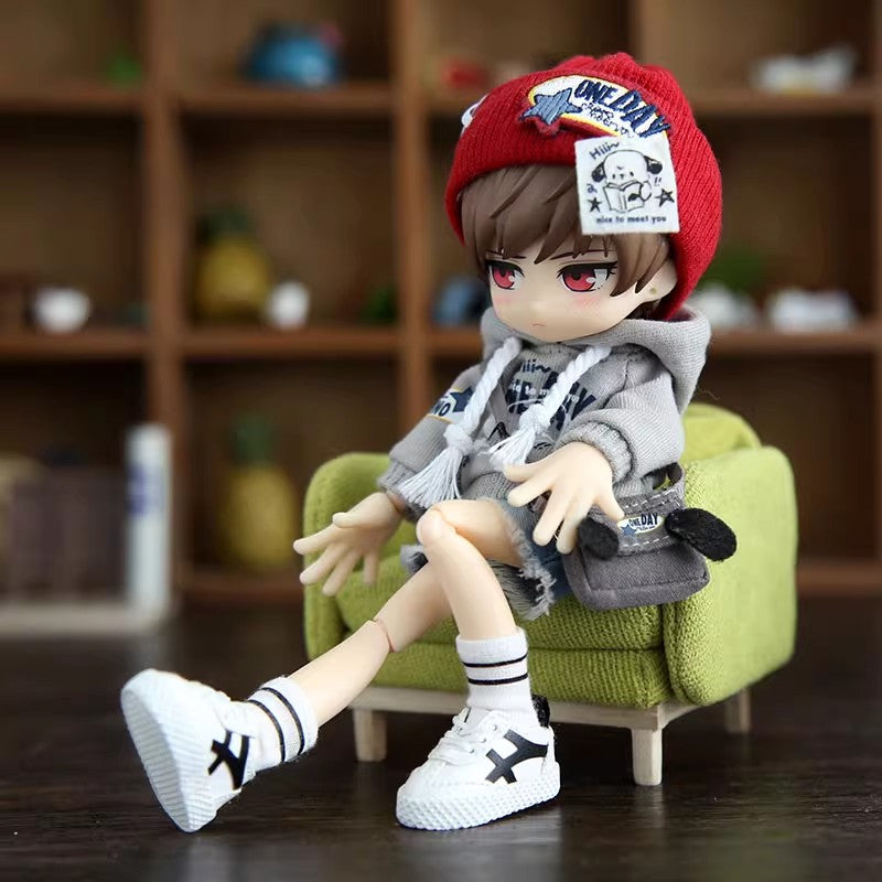 Doll Clothes, 4-Piece Set P9 Body Clothes, 1/12 Scale BJD Sweater Outfits