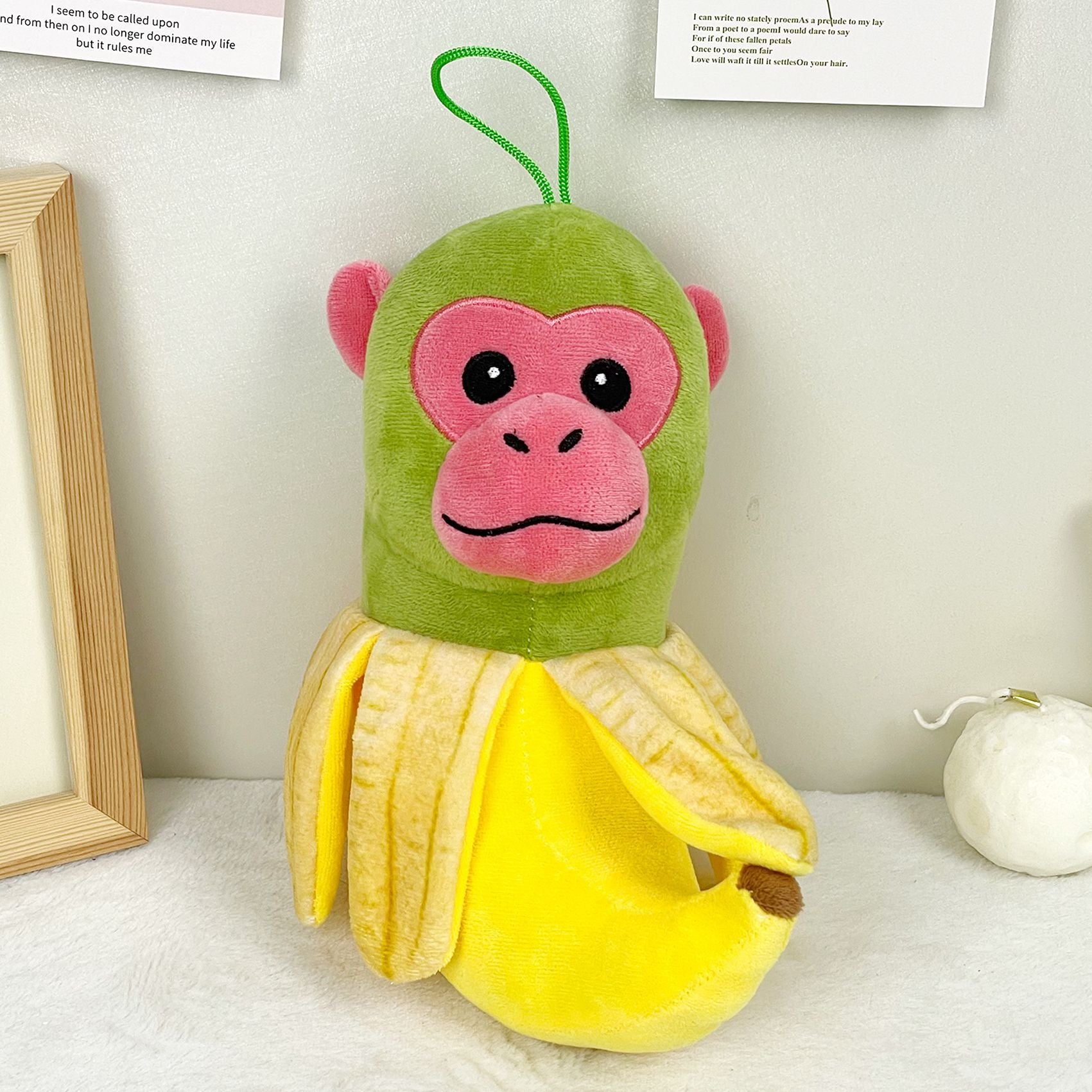 Shan Hai Jing Weirdcore Monkey-Banana Plush - Unique Mythical Creature Stuffed Toy, 22cm Fantasy Beast Plushie for Mythology Fans & Collectors