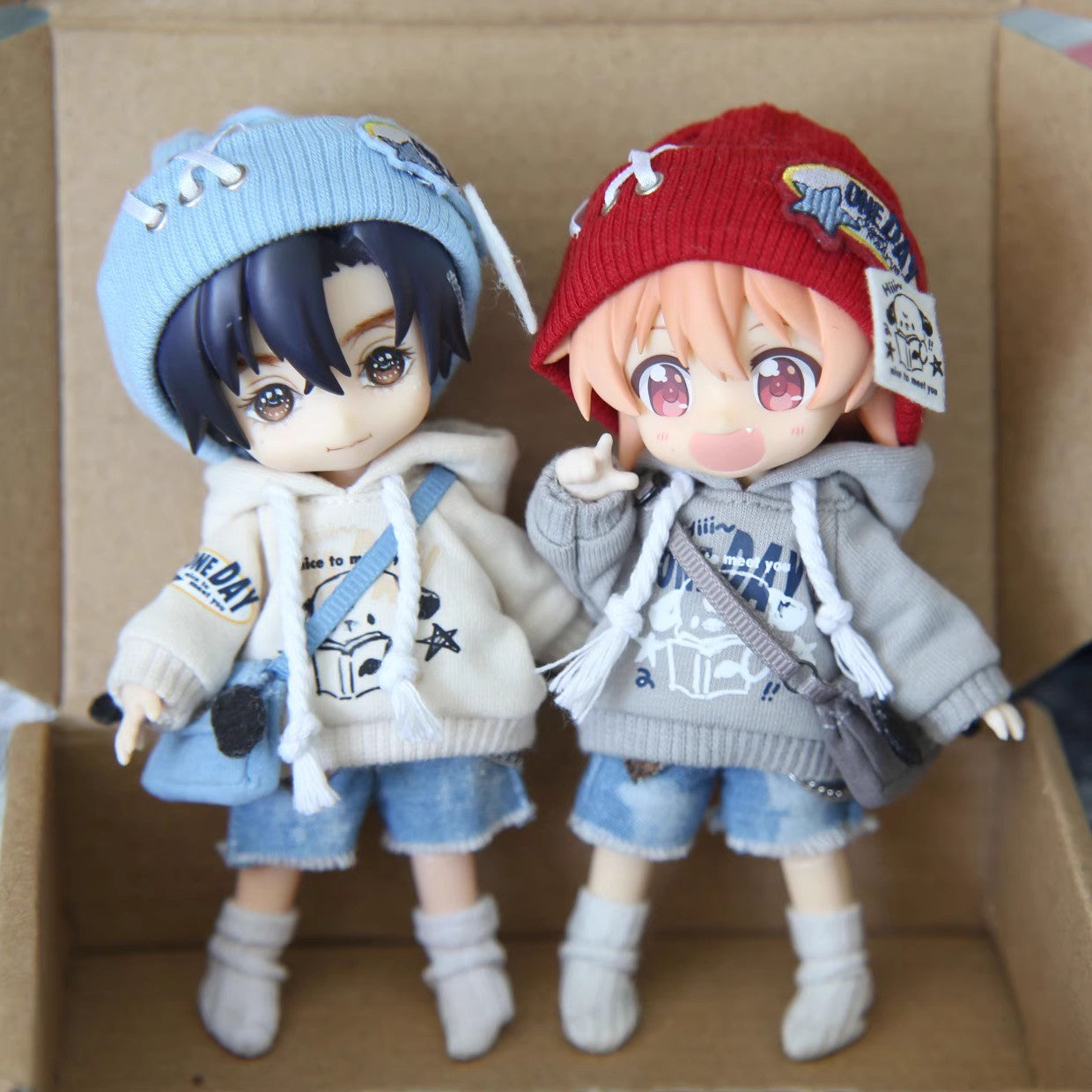 Doll Clothes, 4-Piece Set P9 Body Clothes, 1/12 Scale BJD Sweater Outfits