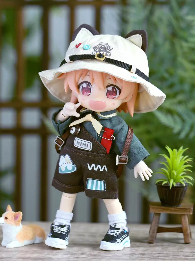 OB11 Doll Clothes - 5-Piece Holiday Travel Set, Casual Backpack Set, 1/12 BJD Doll Outfits