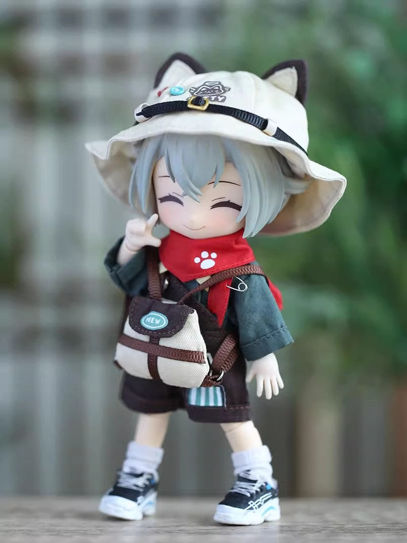 OB11 Doll Clothes - 5-Piece Holiday Travel Set, Casual Backpack Set, 1/12 BJD Doll Outfits