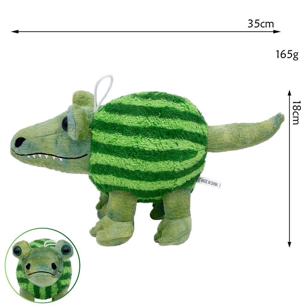 Shan Hai Jing Weirdcore Croc-Watermelon Plush - Unique Mythical Creature Stuffed Toy, 18cm Fantasy Beast Plushie Kids & Mythology Aficionados